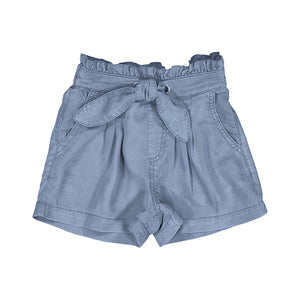 Chambray High Waist Short