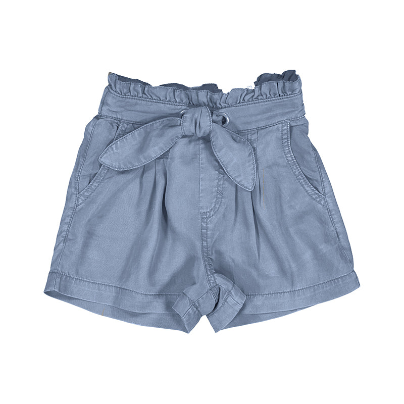 Chambray High Waist Short
