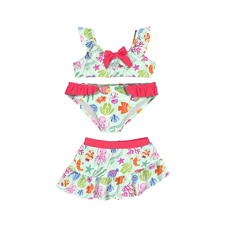 Ocean Animals Baby Bikini & Sarong