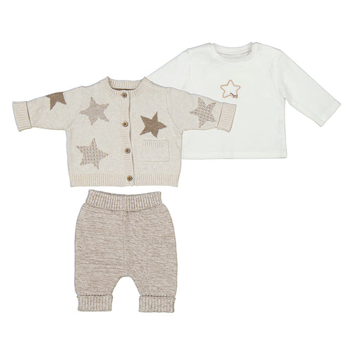 3 Piece Knit Star Baby Set