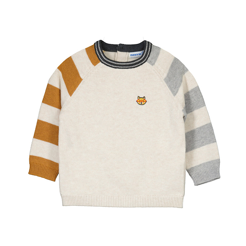 Fox Stripe Baby Sweater