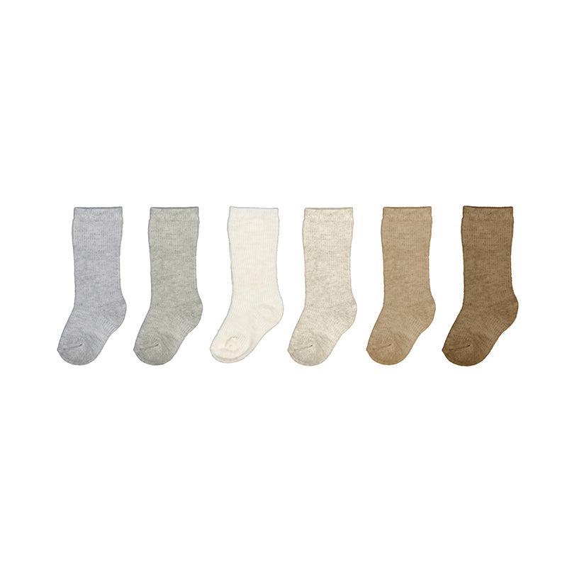 Neutrals 6 Pack Baby Sock Set