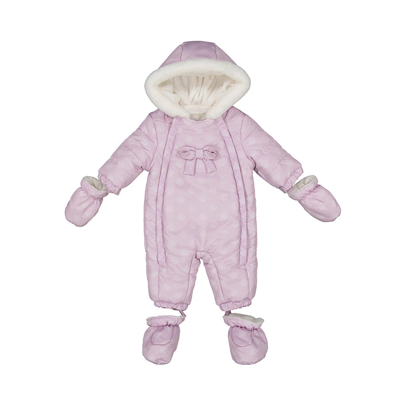 Petal Polka Dot Baby Snow Suit