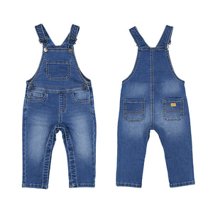 Soft Medium Denim Baby Overalls