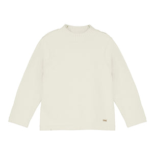 Natural Mockneck Baby Sweater