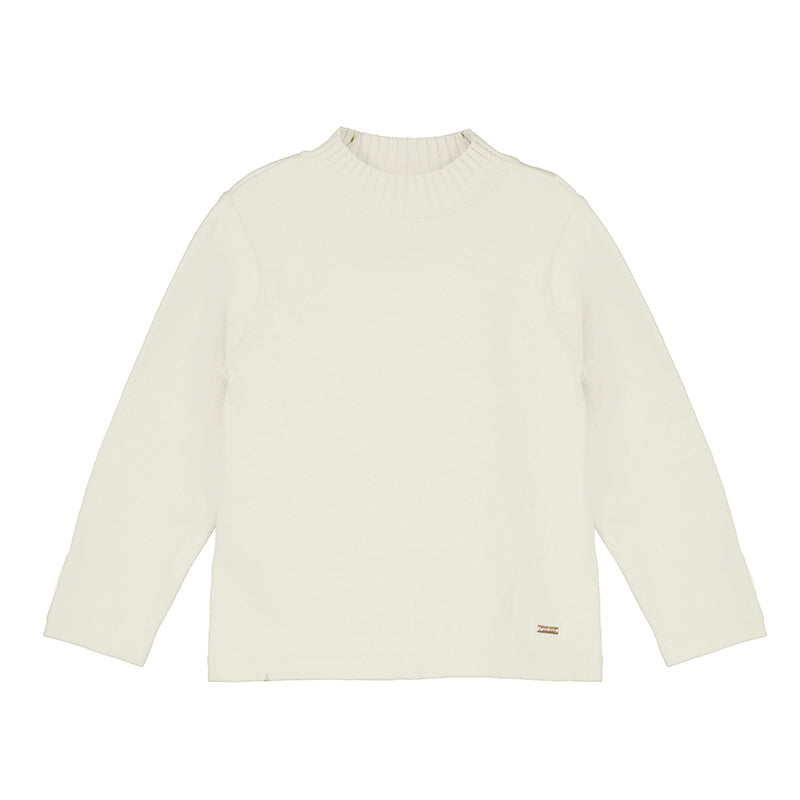 Natural Mockneck Baby Sweater