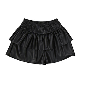 Black Faux Leather Skirt
