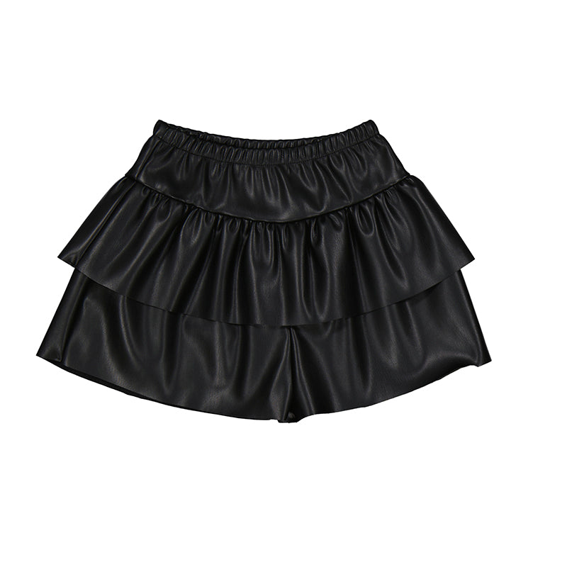 Black Faux Leather Skirt