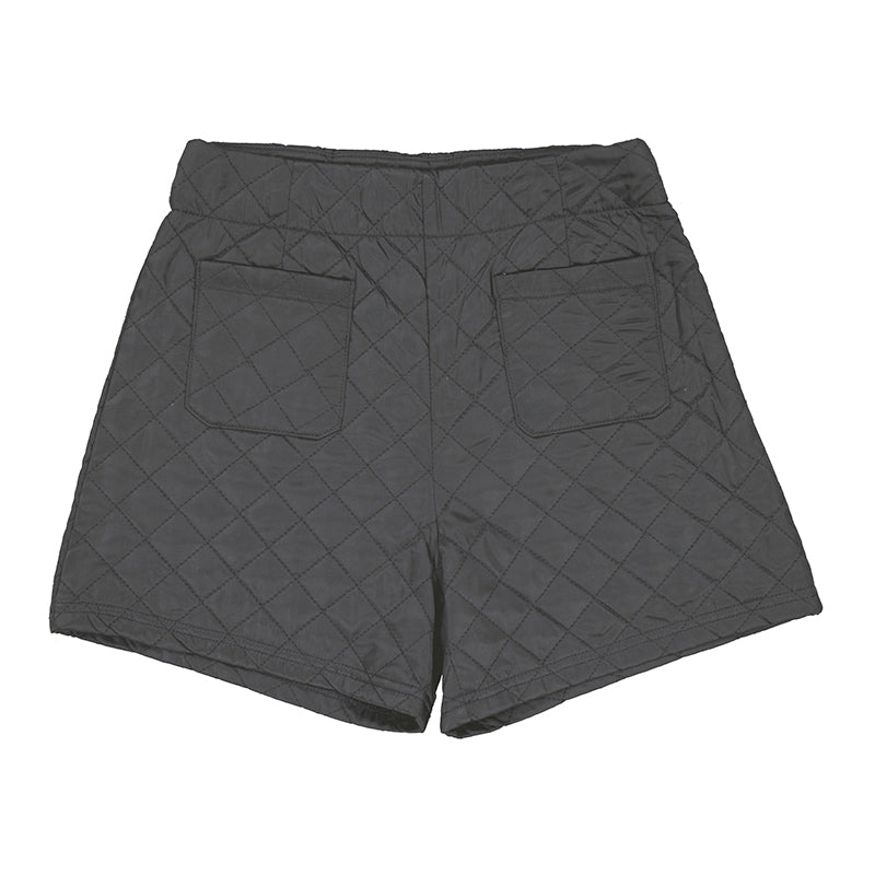 Black Quilted High Waist Short