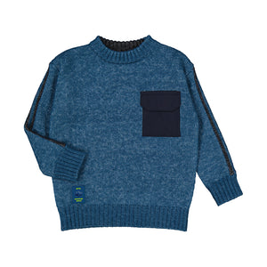 Atlantic Blue Pocket Sweater