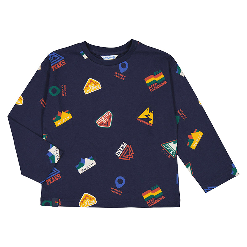 Navy Nature Long Sleeve Tee