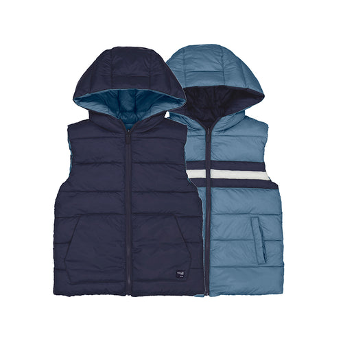 Stone Blue Reversible Puffy Vest