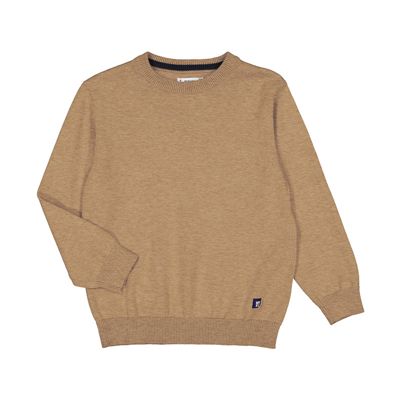 Khaki Basic Cotton Sweater