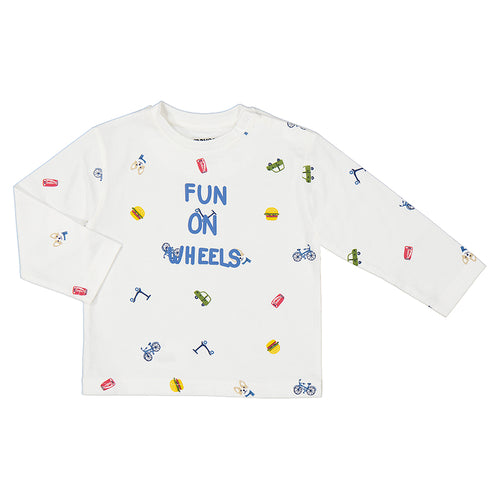 Fun On Wheels Long Sleeve Baby Tee