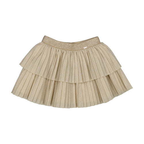 Champagne Pleated Baby Skirt