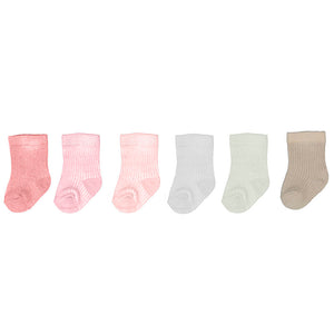Pinks 6 Pack Baby Sock Set 9707