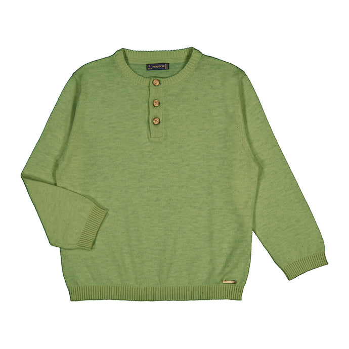 Iguana Green Linen Cotton Sweater