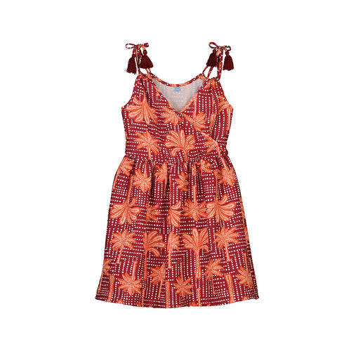 Paprika Palm Print Dress