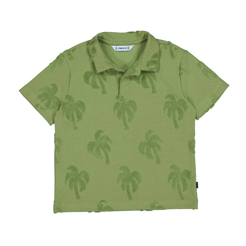Iguana Green Terry Palm Polo
