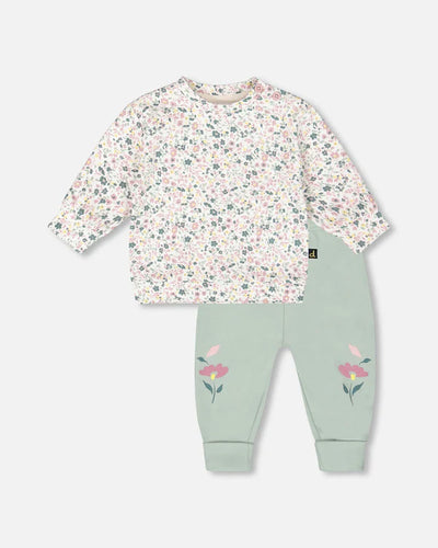 Jadeite Floral Baby Set