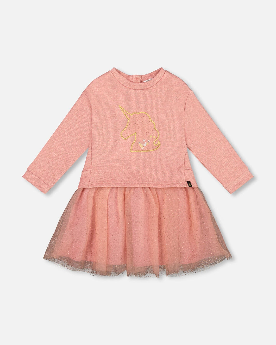 Dusty Pink Unicorn Long Sleeve Dress