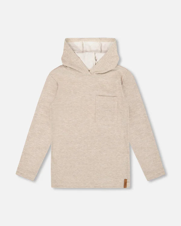 Oatmeal Soft Touch Hooded Pullover
