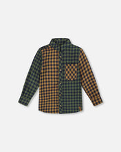 Load image into Gallery viewer, Patchwork Plaid Button Down