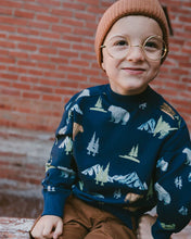 Load image into Gallery viewer, Navy Printed Bears Pullover
