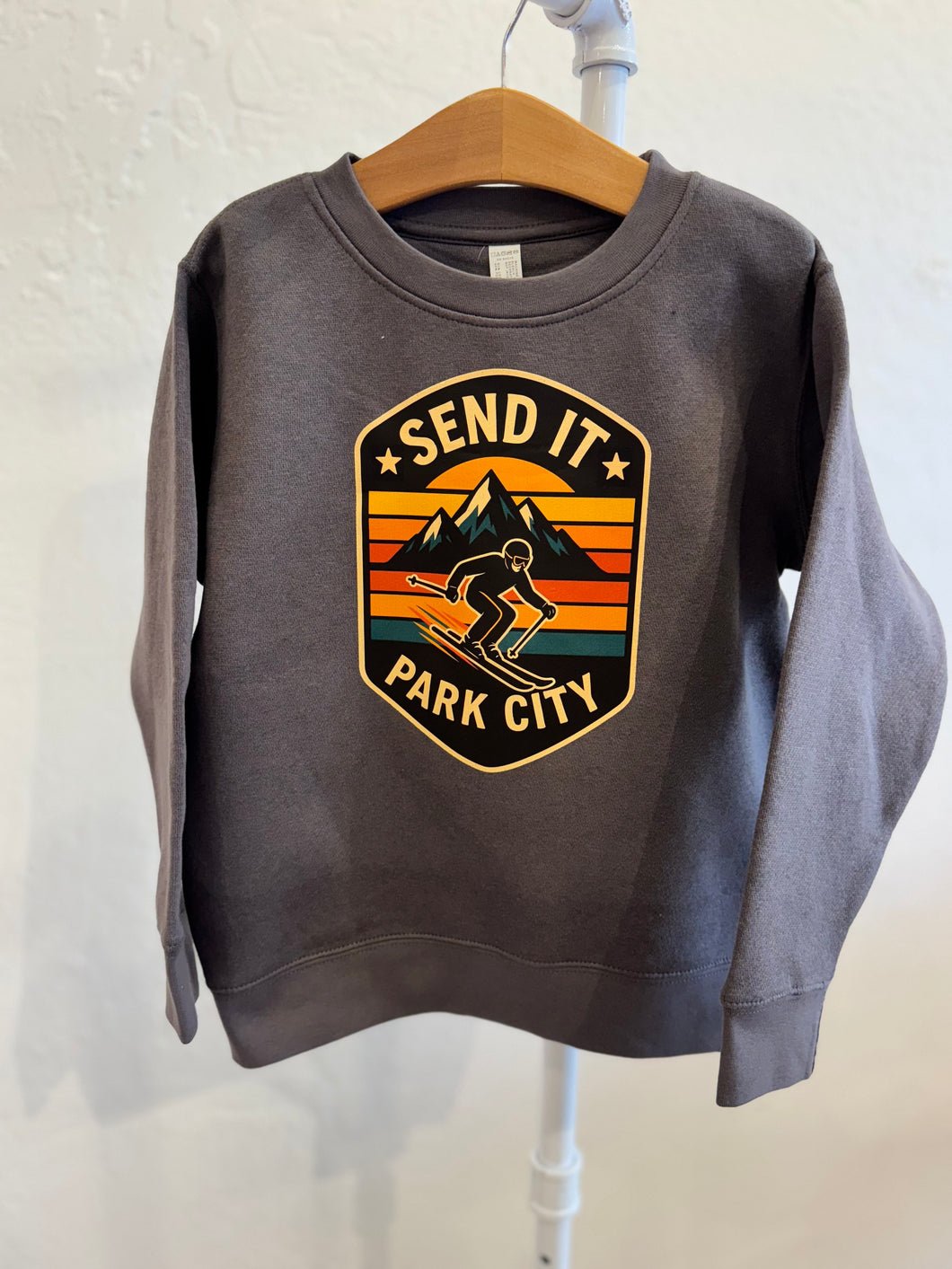 Send It Park City Charcoal Crewneck Sweater