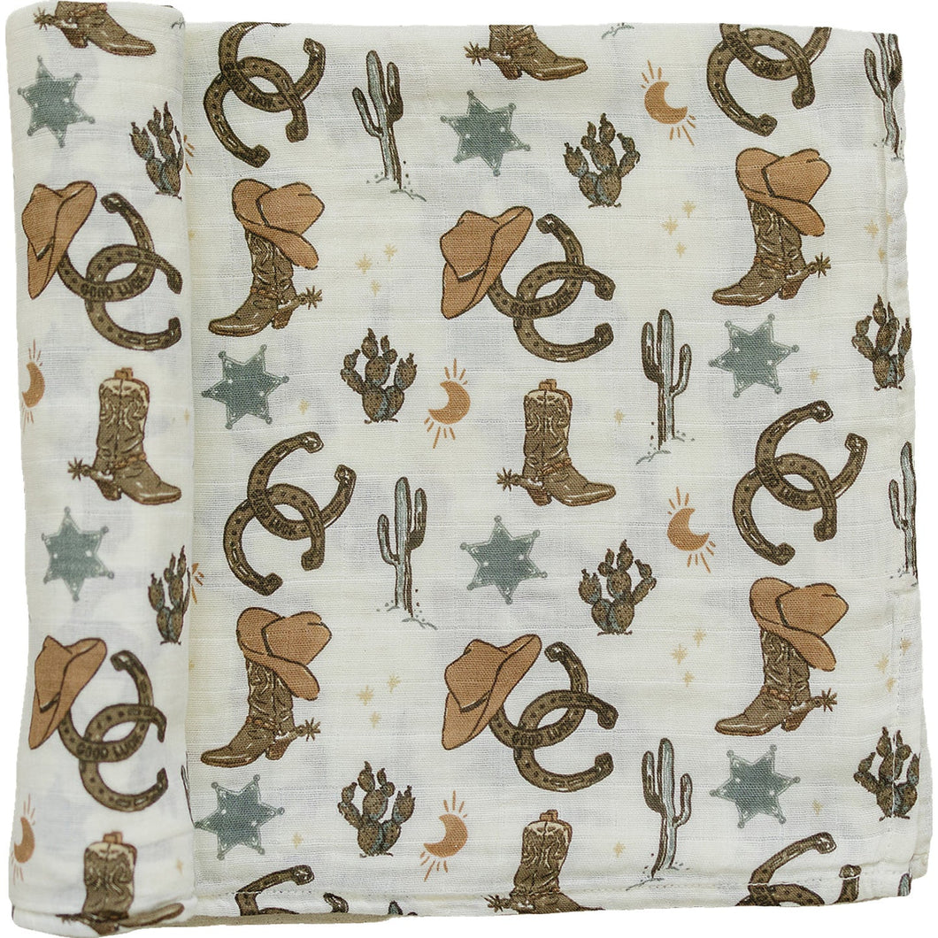 Swaddle Outlaw Cowboy Muslin