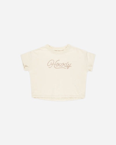 Natural Howdy Boxy Tee