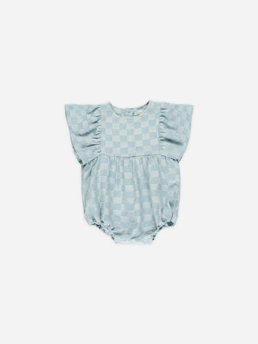 Blue Check Kalea Romper