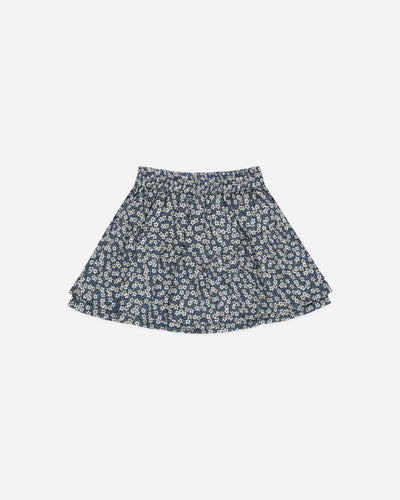Indigo Tiered Mini Skirt
