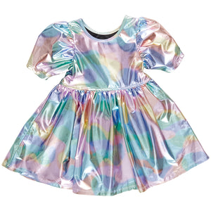 Cotton Candy Lamé Laurie Dress