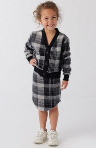 Black & Grey Knit Cardi