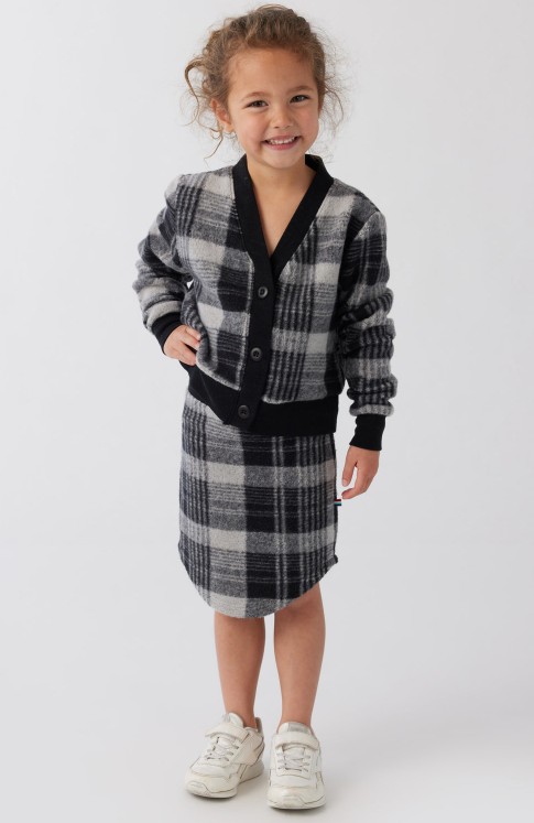 Black & Grey Knit Cardi