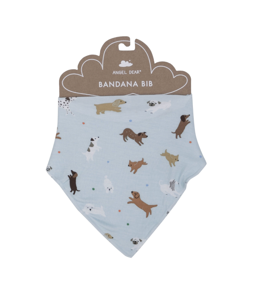 Blue Doggies Bamboo Bandana Bib