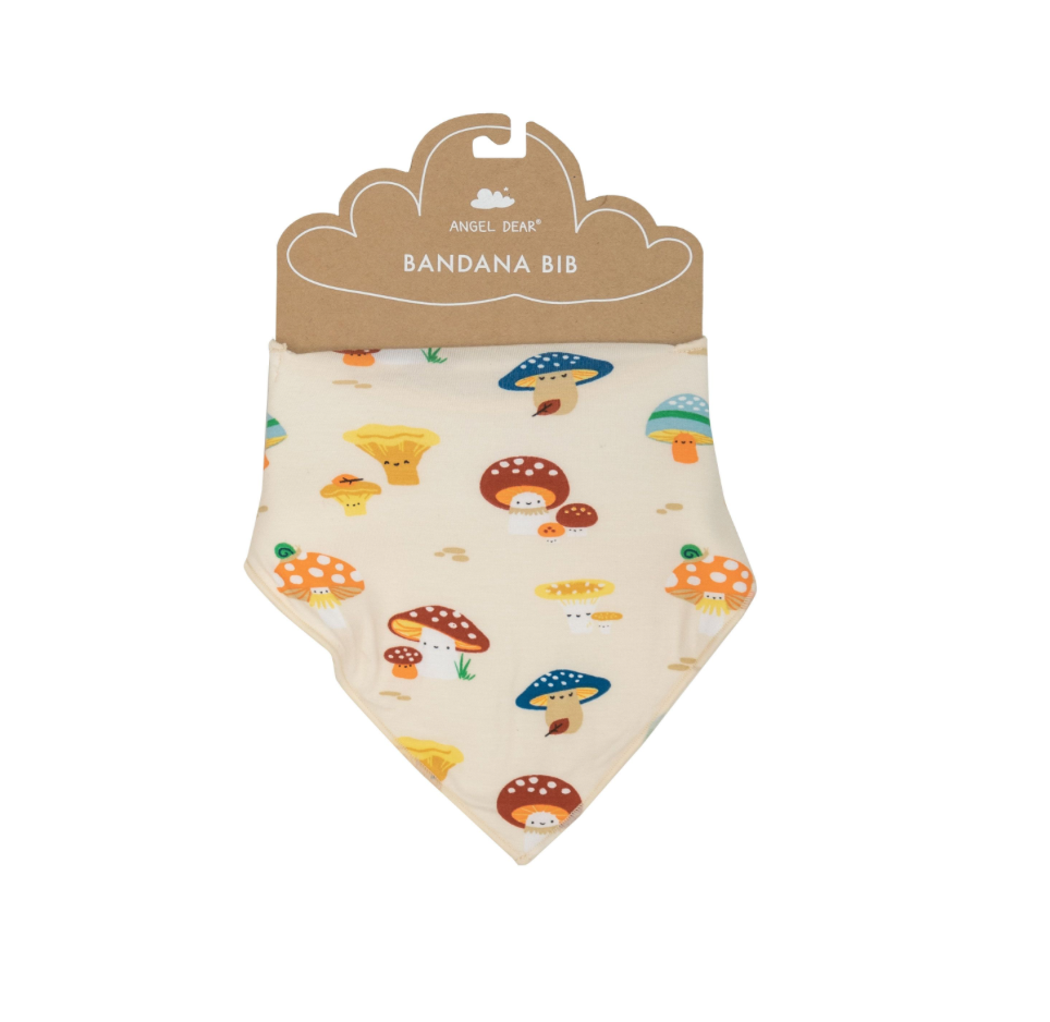 Mushroom Fun Bamboo Bandana Bib