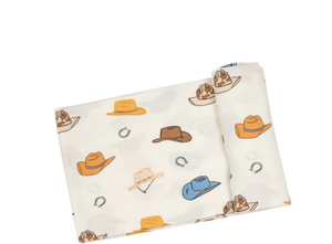 Cowboy Hats Bamboo Swaddle Blanket