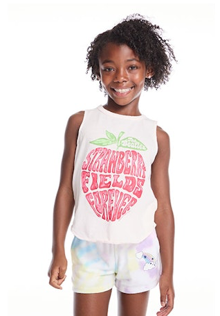 Strawberry Fields White Tank