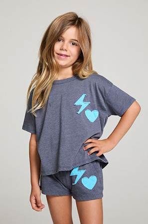 Lightning Love Slate Baggy Tee