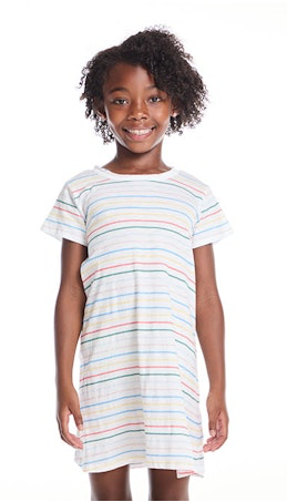 Happy Stripe T Shirt Dress