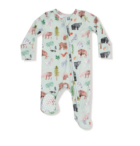 American Woodland Animals 2 Way Zipper Romper