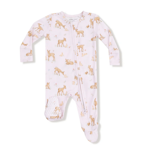 Little Fawn Ruffle 2 Way Zipper Footie