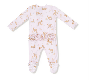 Little Fawn Ruffle 2 Way Zipper Footie