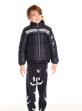 Load image into Gallery viewer, Navy Quilted Winter Bolts Jacket