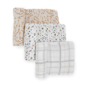 Garden Bees Muslin Swaddle Blanket Trio