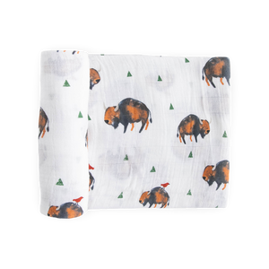 Bison Cotton Muslin Swaddle
