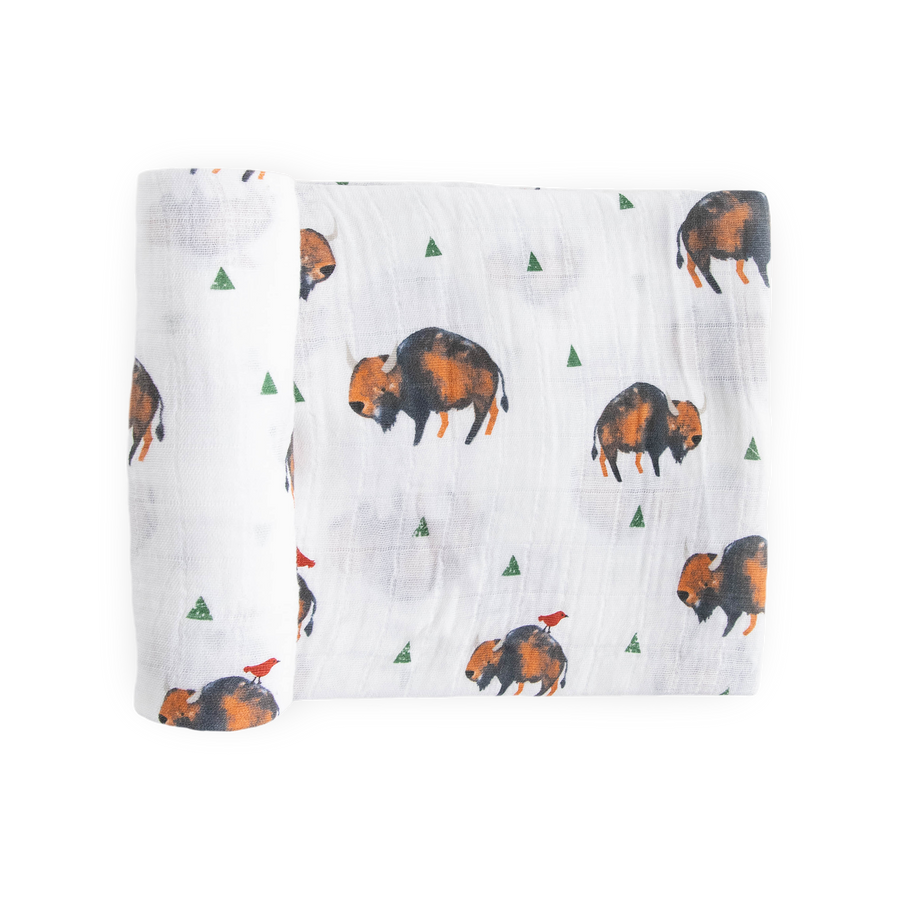 Bison Cotton Muslin Swaddle