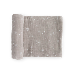 Snow Flurries Cotton Muslin Swaddle